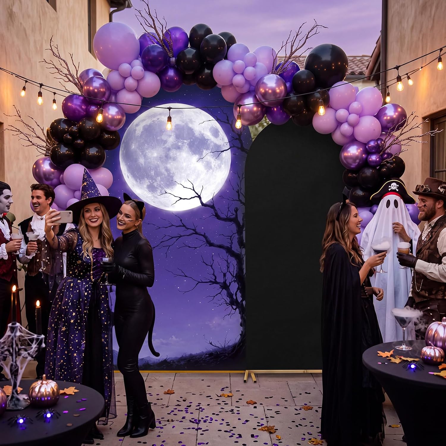 Dessert Table Backdrop - Özel 2 Taraflı Cadılar Bayramı Tatil