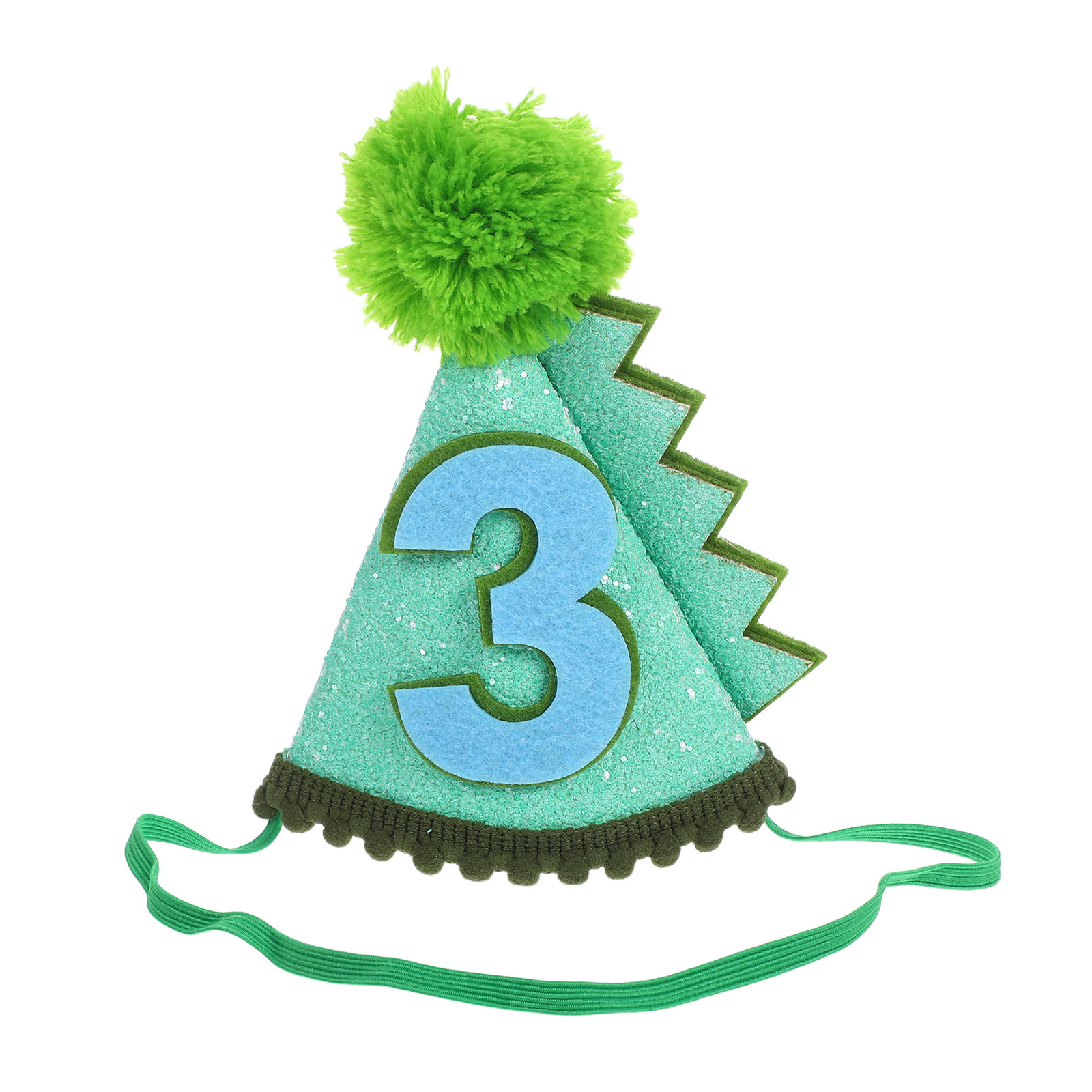 Party Hat Cone - Dinozor Doğum Günü Şapkası Yeşil Koni