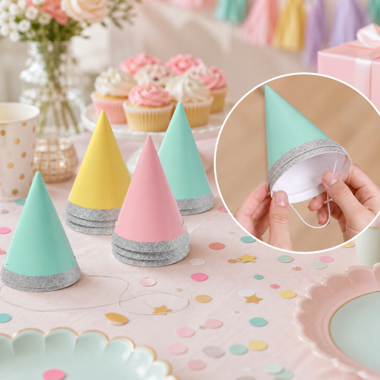 10 adet 4 inç Mini Simli Parti - Party Hat Cone incelemesi ve fiyatı