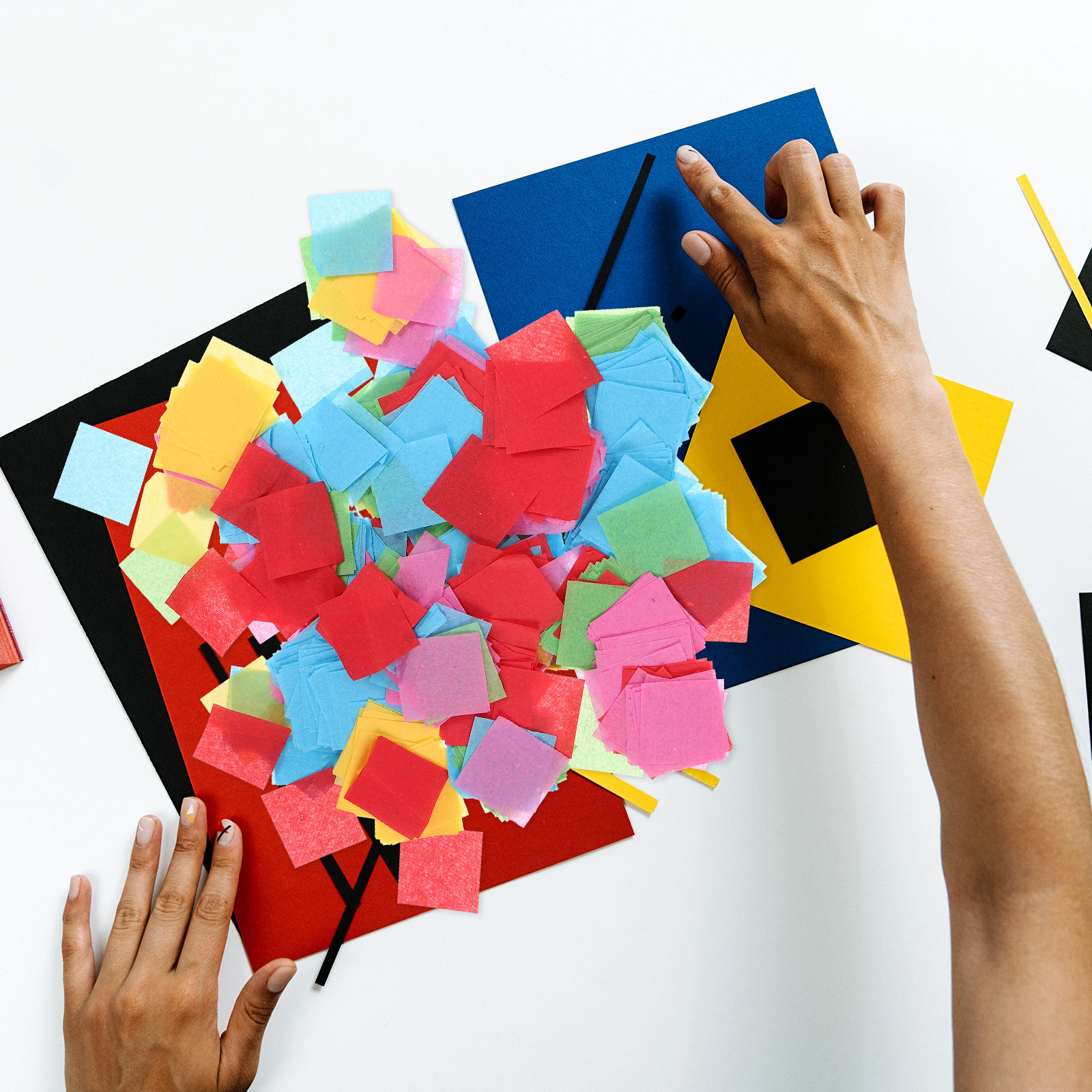 İnce Mozaik Kağıt Kareler Hafi - Papercraft Supply Confetti incelemesi ve fiyatı
