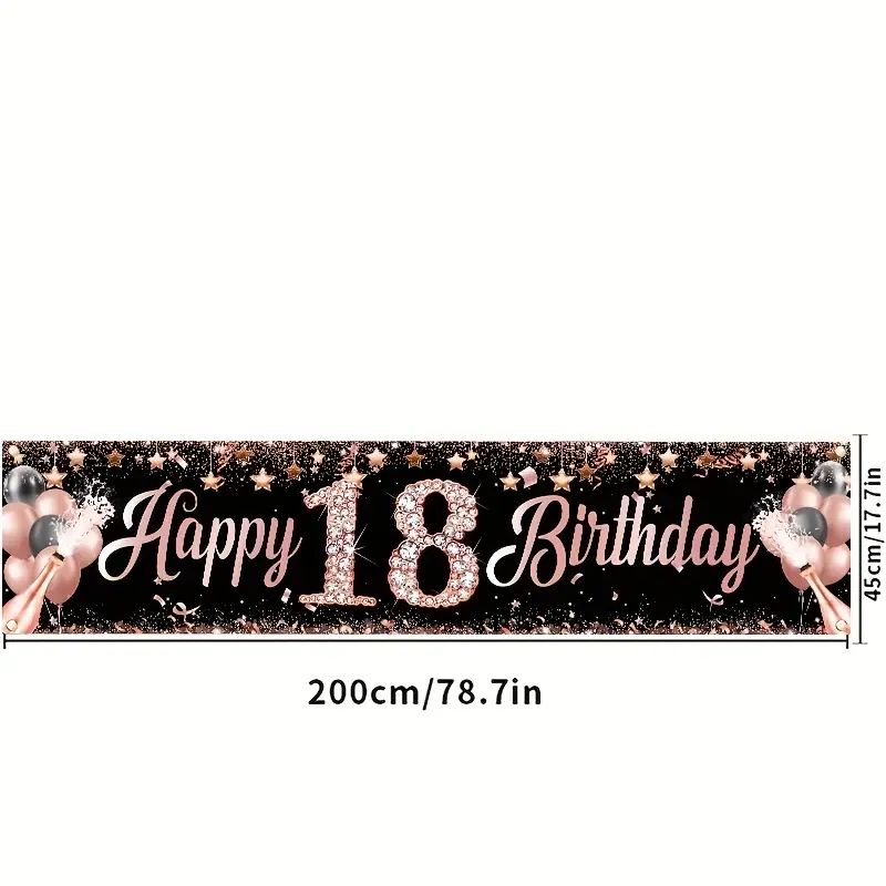 18. Doğum Günü Afişi, Gül Altı - Party Banner Gold incelemesi ve fiyatı